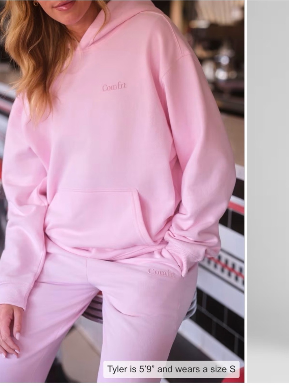 Comfrt Halo Lightweight Hoodie, Powder Pink
